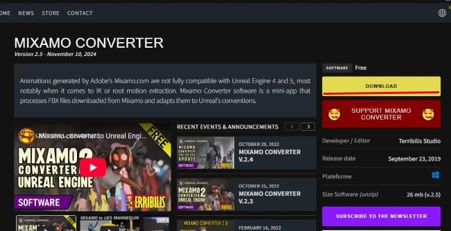 UE5のMixamoConverter